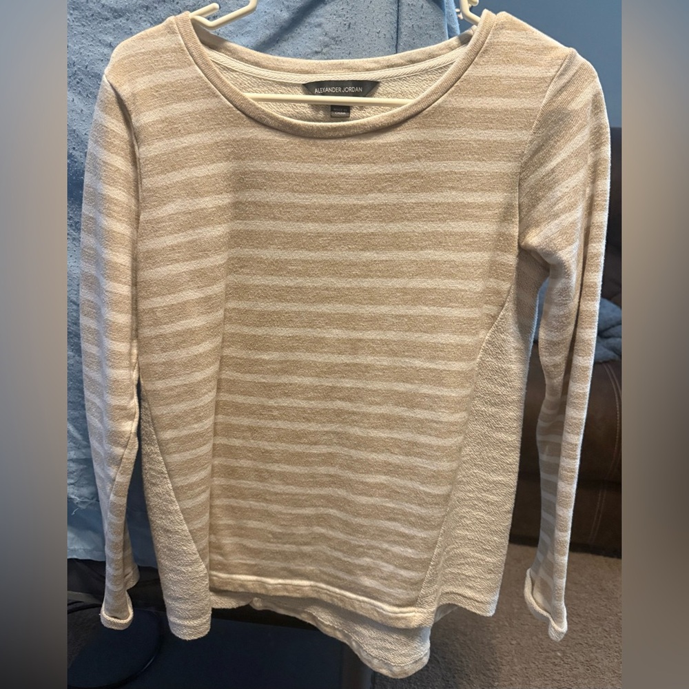 Alexander Jordan Beige Striped Women's Crewneck